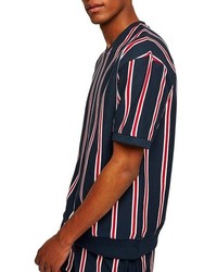 Topman Stripe V Neck T Shirt