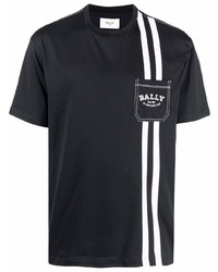 Bally Striped Logo Patch T Shirt