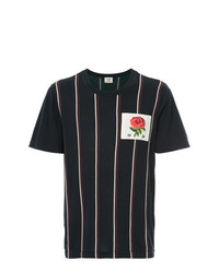 Kent & Curwen Striped Rose Patch T Shirt