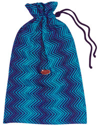 Missoni Mare Metallic Crochet Knit Halterneck Swimsuit Cobalt Blue
