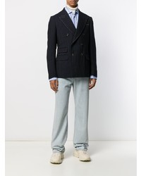 Gucci Pinstriped Double Breasted Blazer