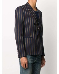 Saint Laurent Striped Double Breasted Blazer