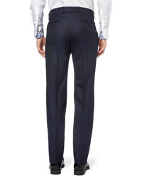 Alexander McQueen Navy Slim Fit Wool And Cashmere Blend Suit Trousers
