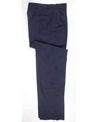 Brooks Brothers Nwt Navy Pinstriped 100% Wool Dress Pants Trousers Pleated