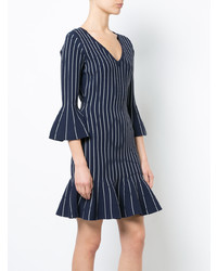 Milly Striped Peplum Hem Dress