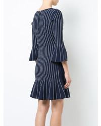 Milly Striped Peplum Hem Dress