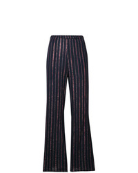 Mes Demoiselles Stripe Print Flared Trousers