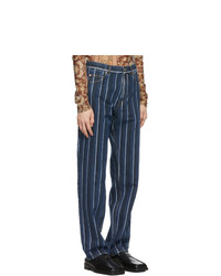Martine Rose Black Stripe Straight Jeans