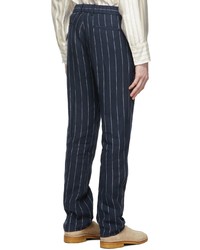 Ring Jacket Navy Linen Trousers