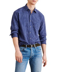 Alex Mill Standard Stripe Cotton Linen Button Up Shirt