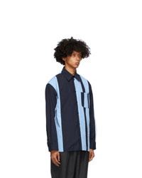 Marni Blue Striped Block Shirt