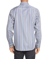Bugatchi Classic Fit Long Sleeve Vertical Stripe Sport Shirt