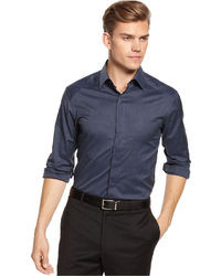 Vince Camuto Slim Fit Covered Placket Dress Shirt