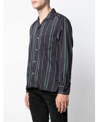 Gitman Vintage Striped Open Collar Shirt