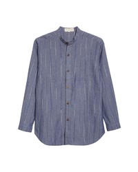 SMR Days Tulum Embroidered Long Sleeve Cotton Button Up Shirt In Slate At Nordstrom
