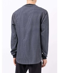 Giorgio Armani Striped Long Sleeve Cotton T Shirt