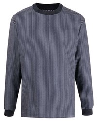 Giorgio Armani Striped Long Sleeve Cotton T Shirt