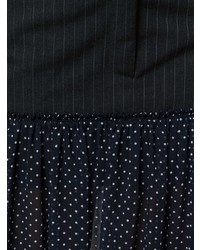 Rokh Pinstripe And Polka Dot Maxi Skirt