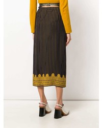 Jean Paul Gaultier Vintage Mid Calf Pinstripe Skirt