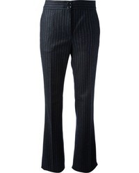 Navy Vertical Striped Pants