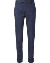 Navy Vertical Striped Pants
