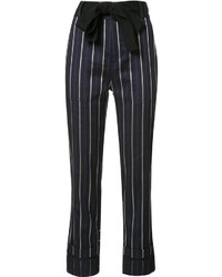 Derek Lam 10 Crosby Belted Striped Cropped Trousers