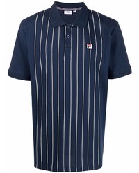 Fila Stripe Print Logo Patch Polo Shirt