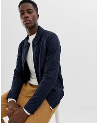 Selected Homme Jacket With Chalk Stripe