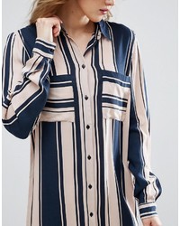Vila Mixed Stripe Shirt Dress