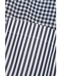 Thom Browne Oversized Cotton Poplin Shirt Dress Navy