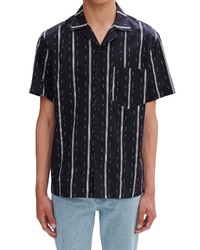 A.P.C. Chemisette Classic Fit Short Sleeve Button Up Shirt In Navy At Nordstrom