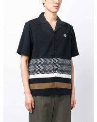 Fred Perry Logo Embroidered Striped Shirt
