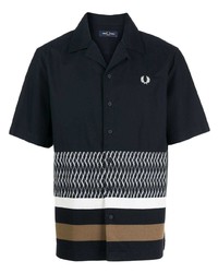 Fred Perry Logo Embroidered Striped Shirt