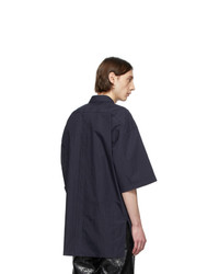 Givenchy Navy Striped Oversize Patch Shirt