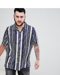ASOS DESIGN Plus Regular Fit Stripe Shirt
