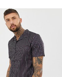 Mauvais Revere Shirt In Stripe Relaxed Fit