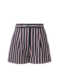 Navy Vertical Striped Shorts