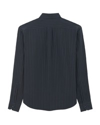 Saint Laurent Striped Pattern Silk Shirt