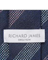 Richard James 75cm Striped Woven Silk Tie