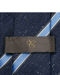 Canali 7cm Striped Woven Silk Tie