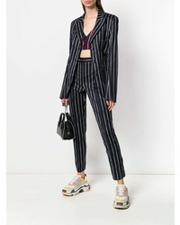 Rokh Tailored Striped Cropped Trousers