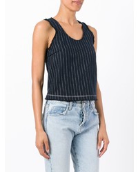 T by Alexander Wang Striped Detail Top