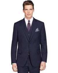 Navy Vertical Striped Suit