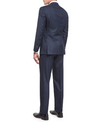 Brioni Colosseo Self Striped Two Piece Suit Navy