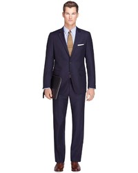 Brooks Brothers Fitzgerald Fit Wool Navy With Blue Stripe 1818 Suit