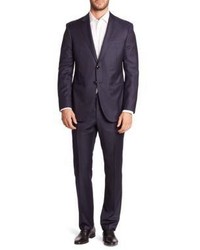 Giorgio Armani Pinstriped Silk Two Button Suit