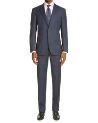 Canali Siena Soft Classic Fit Stripe Wool Suit