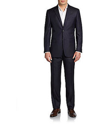 Valentino Slim Fit Tonal Stripe Wool Silk Suit