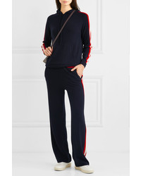 Chinti and Parker Trapeze Striped Cashmere Track Pants