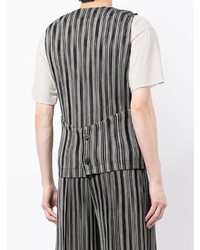 Homme Plissé Issey Miyake Leno Striped Pleated Vest Top